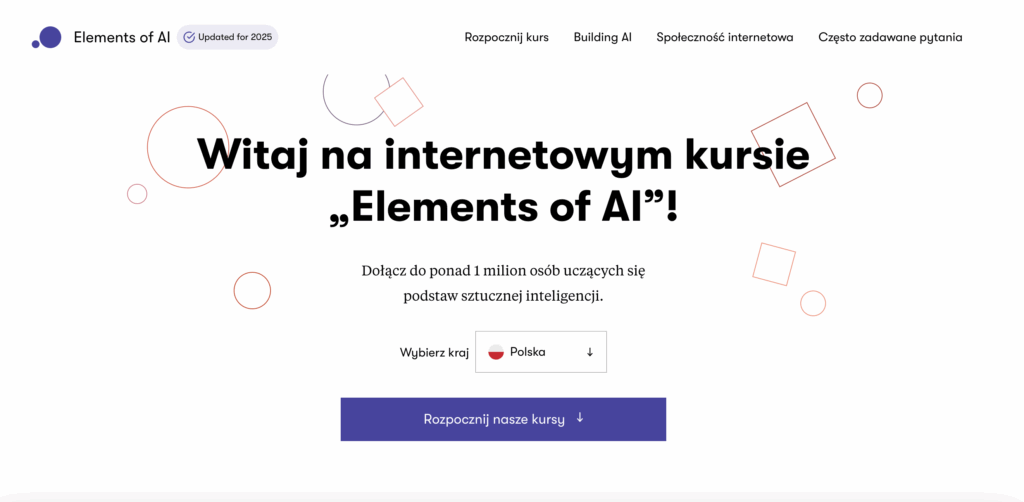 Szkolenie AI Elements of AI