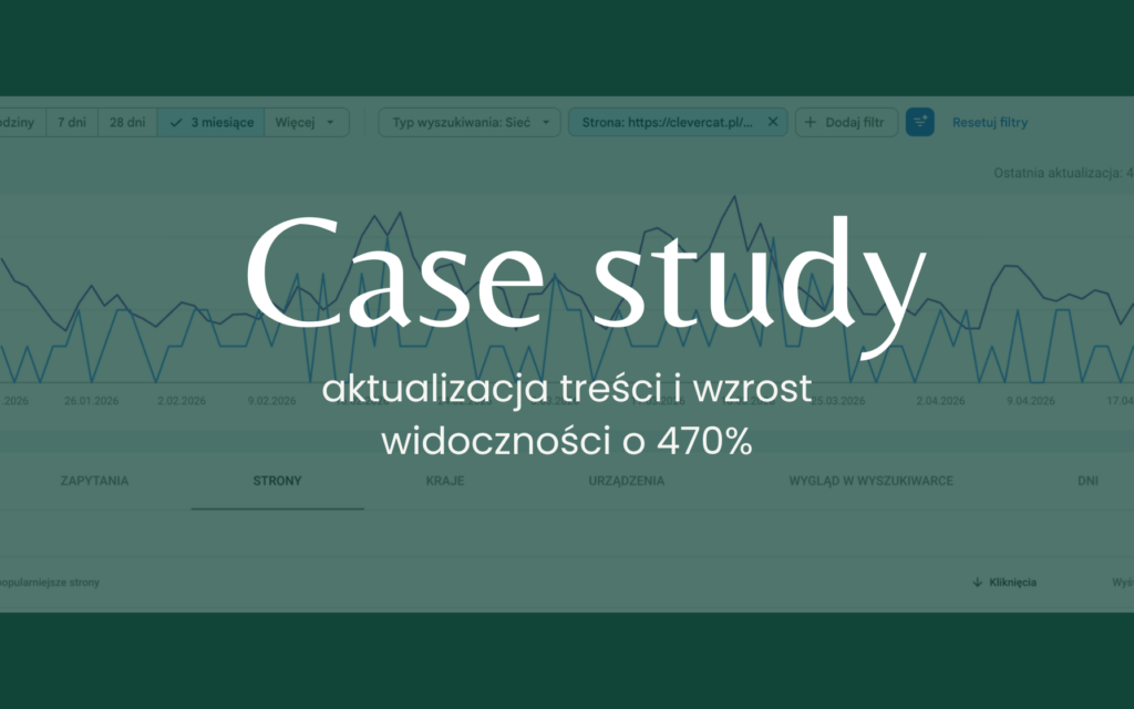 aktualizacja wpisu blogowego - case study copywritera